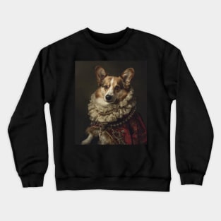 Royal Regalia: Corgi Princess Portrait Crewneck Sweatshirt